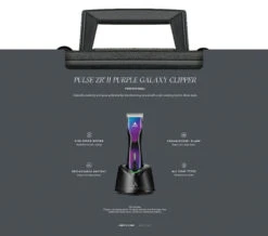 Andis Pulse ZR II Cordless Clipper With 2 Batteries - Purple Galaxy -Wahl Pet Care Shop AN 79205 6