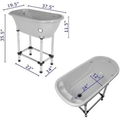 Small Portable Bath Tub For Dogs And Cats (Blue) 18 Small Portable Bath Tub For Dogs And Cats (Blue) -Wahl Pet Care Shop CZ H115B 7