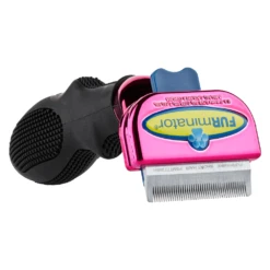 Furminator DeShedding Tool - Small Cat Short Hair Metallic [Pink] -Wahl Pet Care Shop FU 01223 2