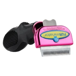 Furminator DeShedding Tool - Small Cat Long Hair Metallic [Pink] -Wahl Pet Care Shop FU 01224 2