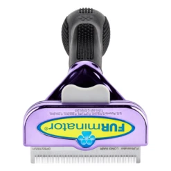 Furminator DeShedding Tool - Large Cat Long Hair Metallic [Purple] -Wahl Pet Care Shop FU 01226 3