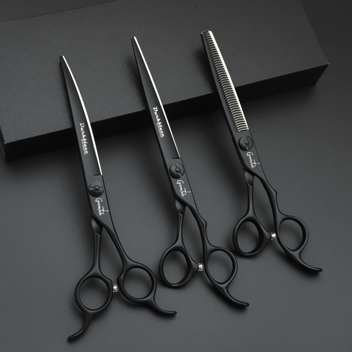 Groomtech Darkblaze Grooming Scissors Kit, Set Of 3 4 Groomtech Darkblaze Grooming Scissors Kit, Set Of 3 - Image 2