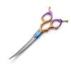 Groomtech Hummingbird Asian Fusion Curved Shears 6.5" [Blue Orange Purple] -Wahl Pet Care Shop GT HU765CY