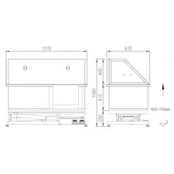 Shernbao Stainless Steel Electric Lifting Bath Tub (Lift Door) -Wahl Pet Care Shop S BTS130E 7