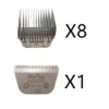 Complete Set Of 8 Shear Magic Wide Comb Attachment + Shear Magic Size 30 Wide Blade -Wahl Pet Care Shop SM WS Set 02