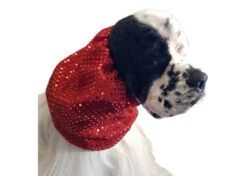 Show Tech Snood Luxe Fancy Ear Covers For Dogs [Red]