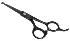 Swan Facial Scissors Round Tip 5" [Black]